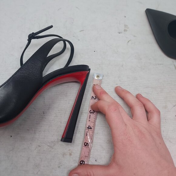 Christian Louboutin Black Strappy Condora Leather Heel Shoe - Picture 12 of 12